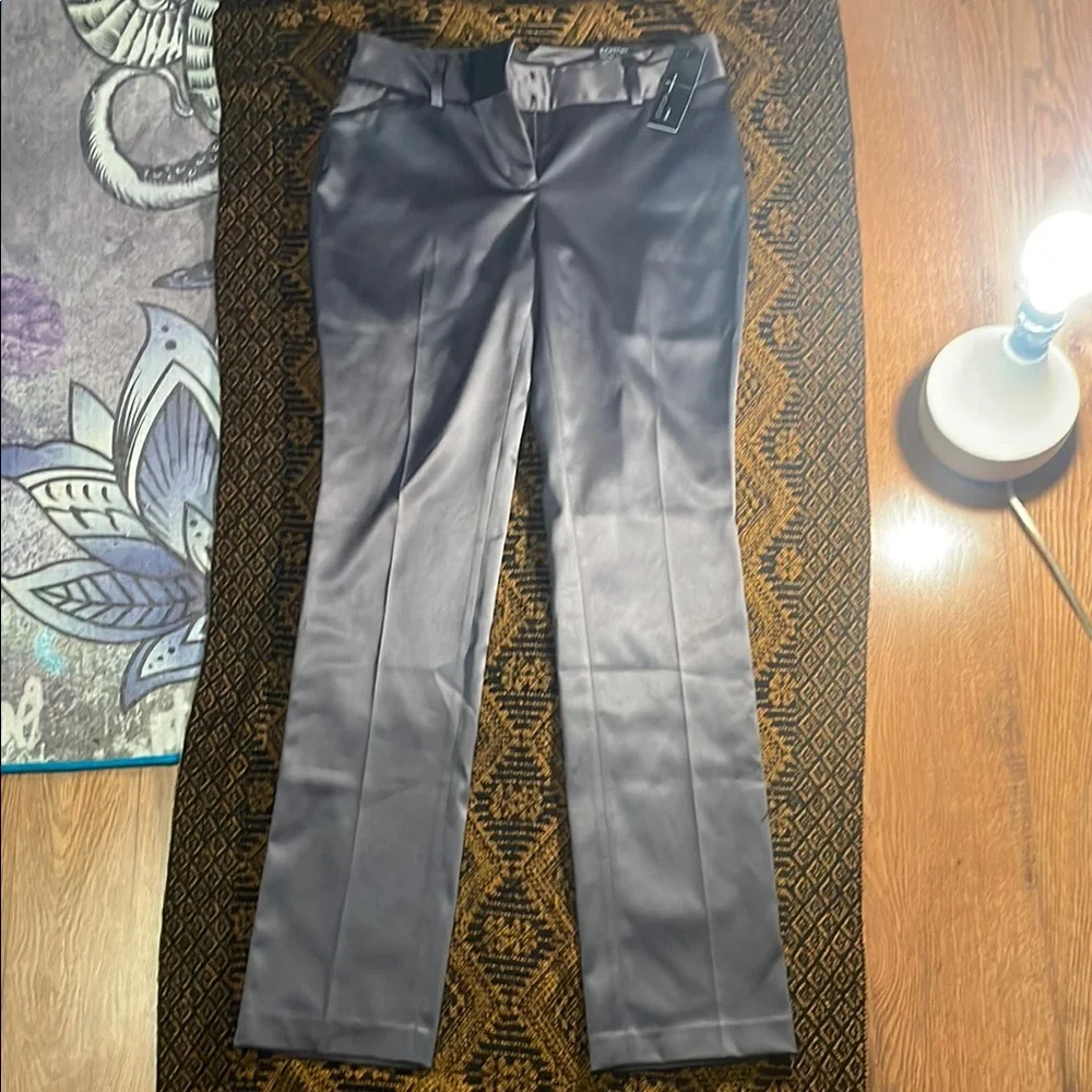 Satin Gray Dress Pants NWT - Picture 2 of 8